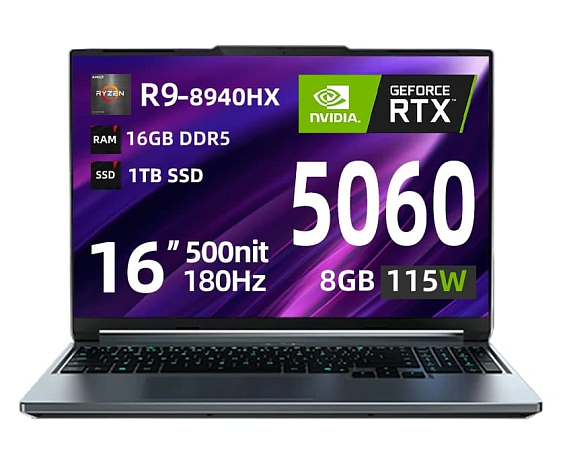 MECHREVO 16 Pro QHD+ IPS 180Hz ,Ryzen 9 8940HX, 16 GB DDR5, 1 TB SSD, RTX 5060